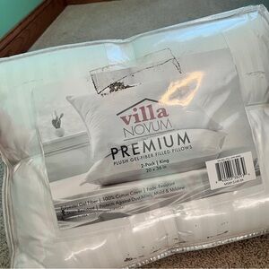 King Sized Premium White Gel-Fiber Pillows - 2 Pack